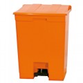 COLETOR DE PEDAL 60 LITROS LARANJA 
