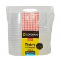KIT POTE 500ML TRANSPARENTE COPOBRS COM 25