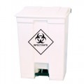 COLETOR DE PEDAL 60 LITROS  BRANCO INFECTANTE 