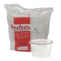 kit Pote Redondo com Tampa 500ml Prafesta 24 Unidades